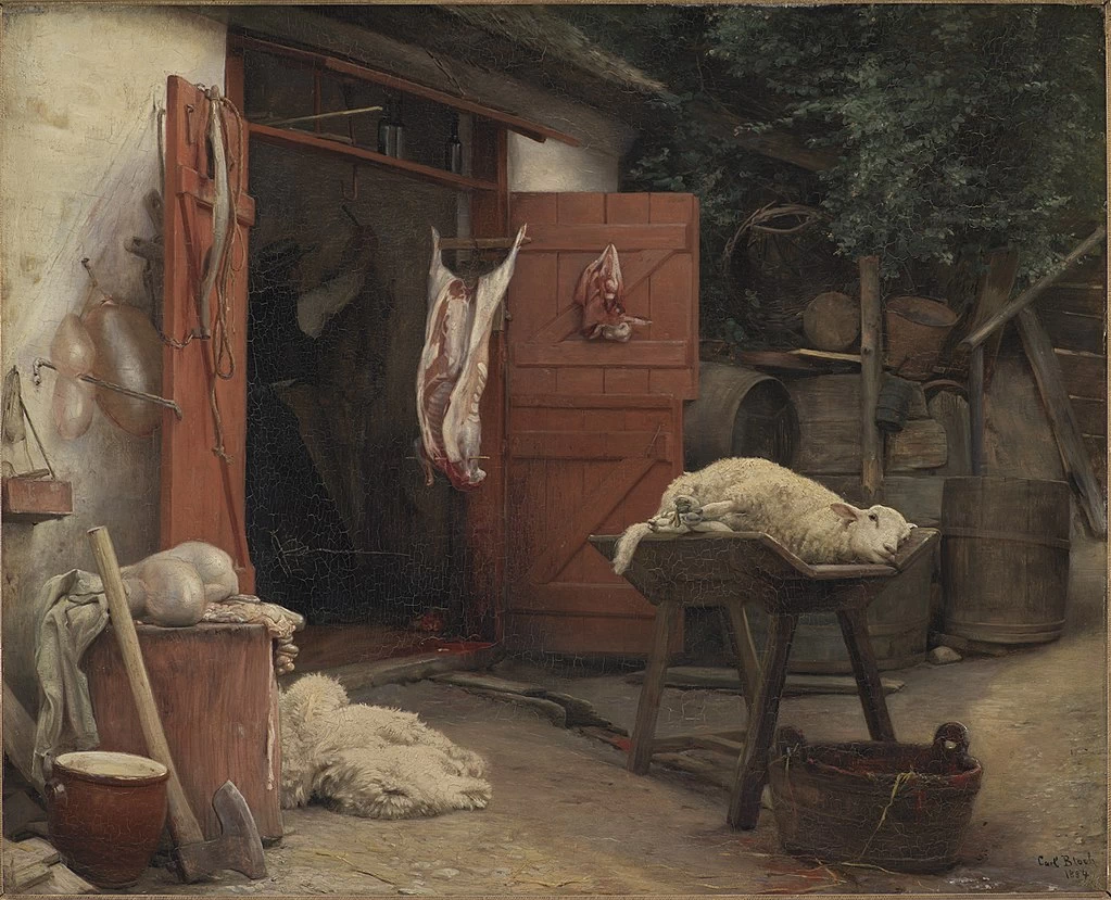 Un mattatoio a Hellebæk, 1884 - Statens Museum for Kunst, Copenhagen
